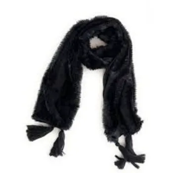 One Side Fur One Side Satin Scarf